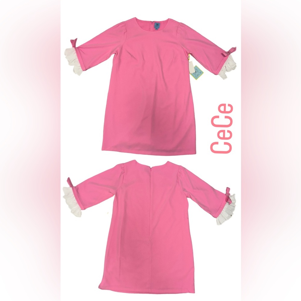 CeCe Pink Mini Dress with White Accents